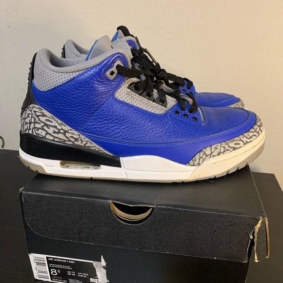 Nike Air Jordan 3 Retro Varsity Royal Cement size 8.5 CT8532-400 - Picture 9 of 9